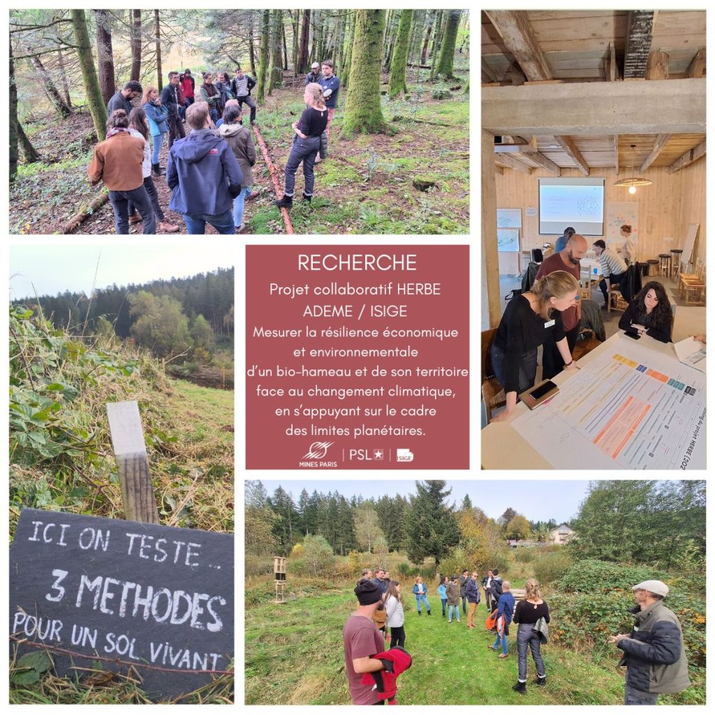 mesurera la résilience économique et environnementale à long terme du bio-hameau et de son territoire face au changement climatique, en s’appuyant sur le cadre des limites planétaires.